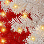 Red White Candy Design Artificial Christmas Tree 6' with 300 LED Lights