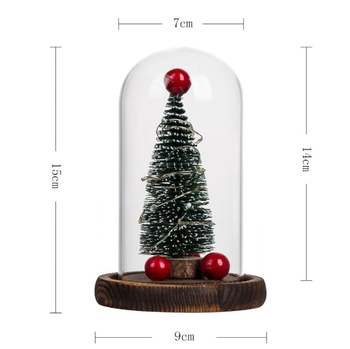 Christmas Tree Glass Cover LED Lights Christmas Decorations