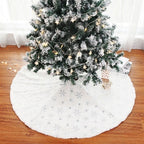 Flower Snow Christmas Tree Skirt