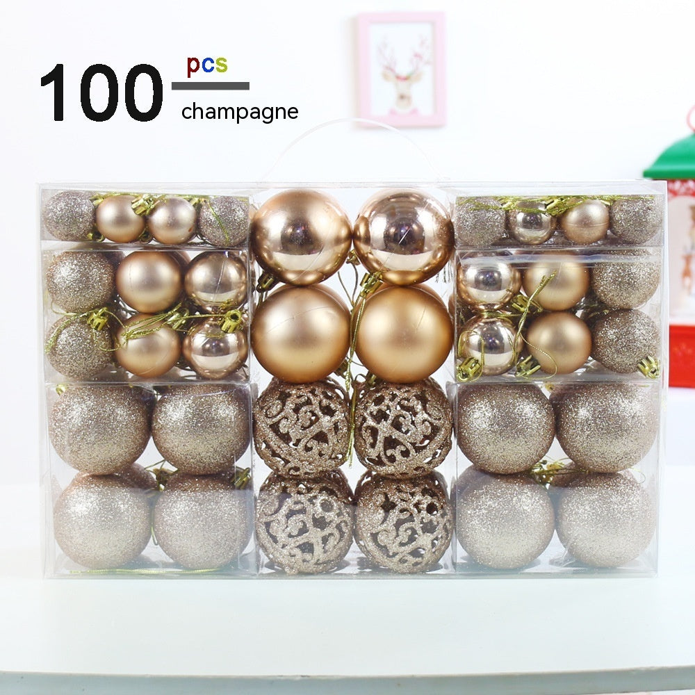 100PCS Ball-Shaped Christmas Ornaments