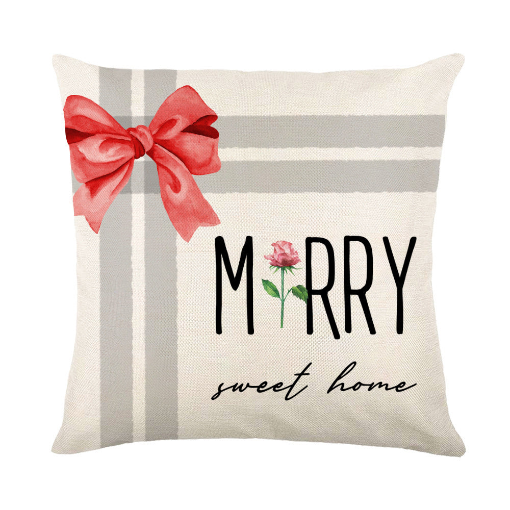 Christmas Decorations Square Pillow Covers Sofa