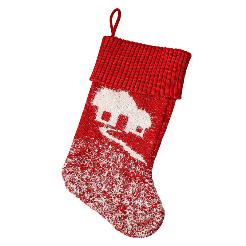 Red Classic Fireplace Decoration Christmas Stocking