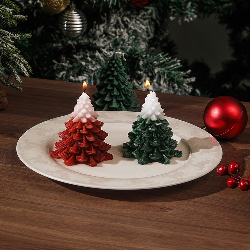 Christmas Tree Handmade Fragrant Candles For DIY Christmas Atmosphere Decoration
