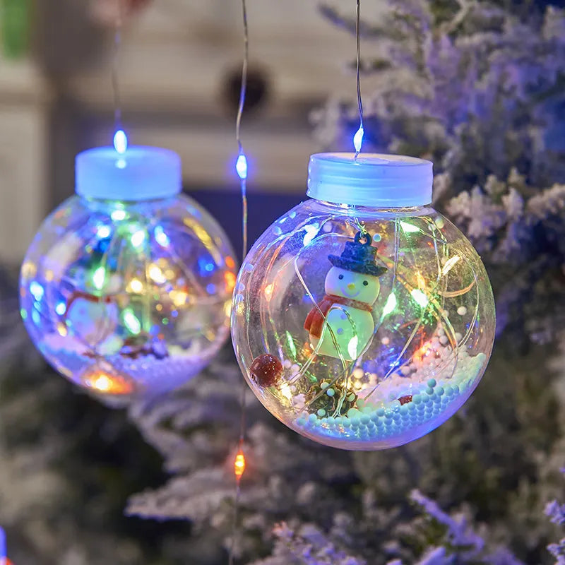 10-Piece LED Wishing Ball Christmas Curtain Lights