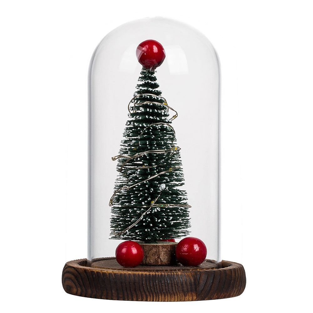 Christmas Tree Glass Cover LED Lights Christmas Decorations
