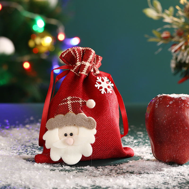 Santa Claus Gift Christmas Eve Fruit Portable Gift Bag