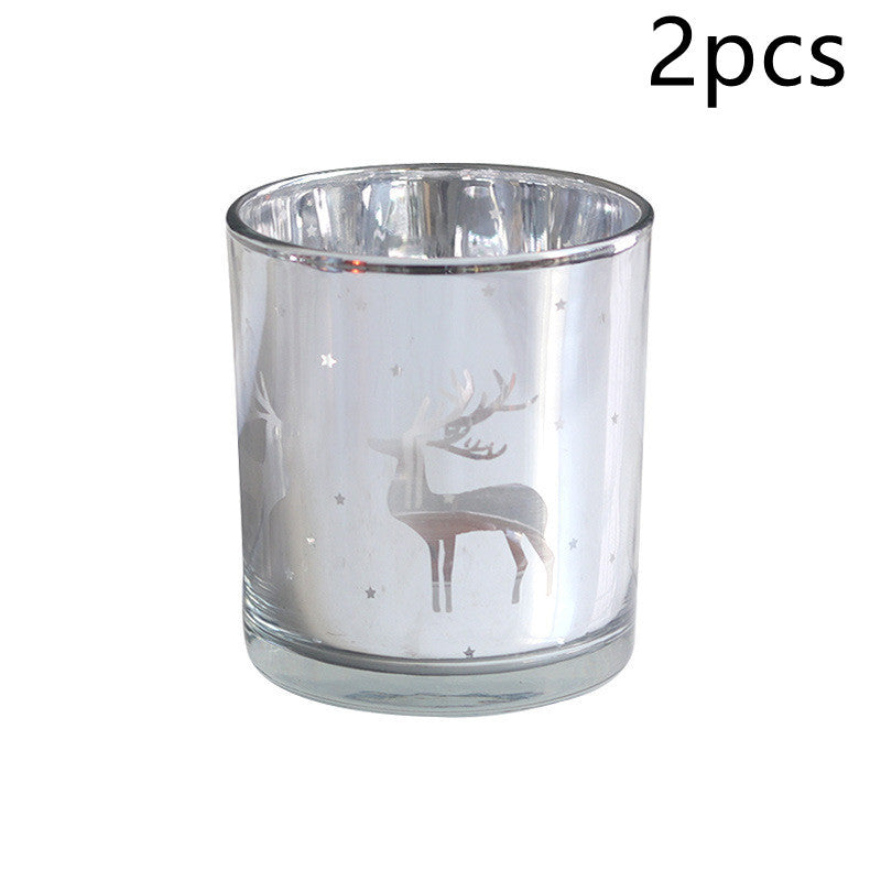 Christmas Decoration Glass Empty Cup Candle Holder
