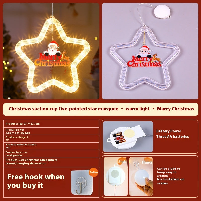 Christmas LED Star Pendant Window Door Lights