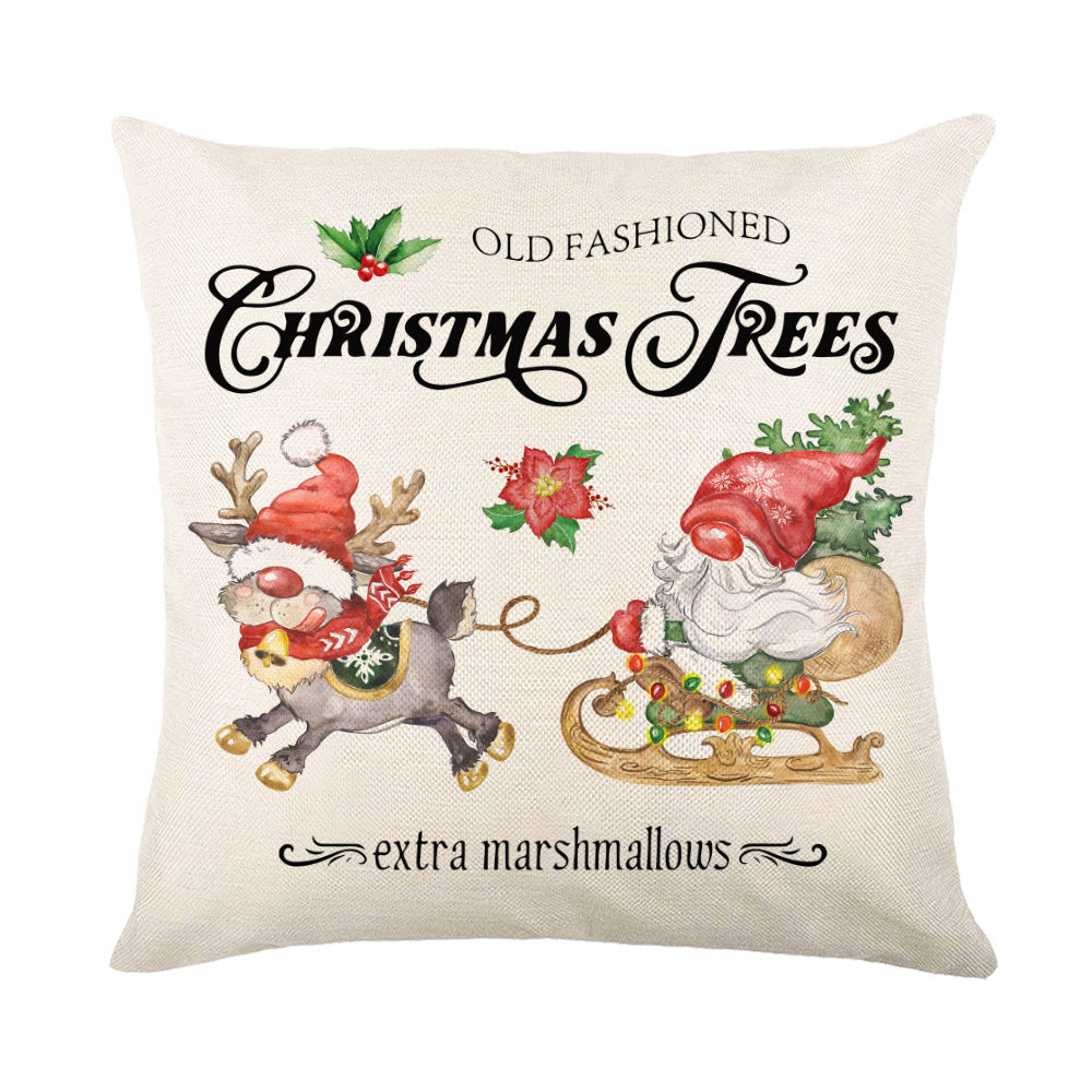 Christmas Decorations Square Pillow Covers Sofa