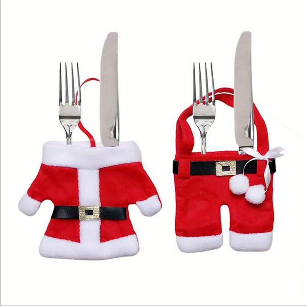 Christmas Knife and Fork Bag Christmas Tableware Set
