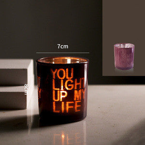 Christmas Decoration Glass Empty Cup Candle Holder