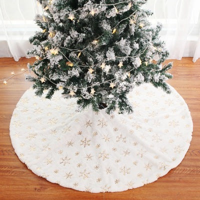 Flower Snow Christmas Tree Skirt