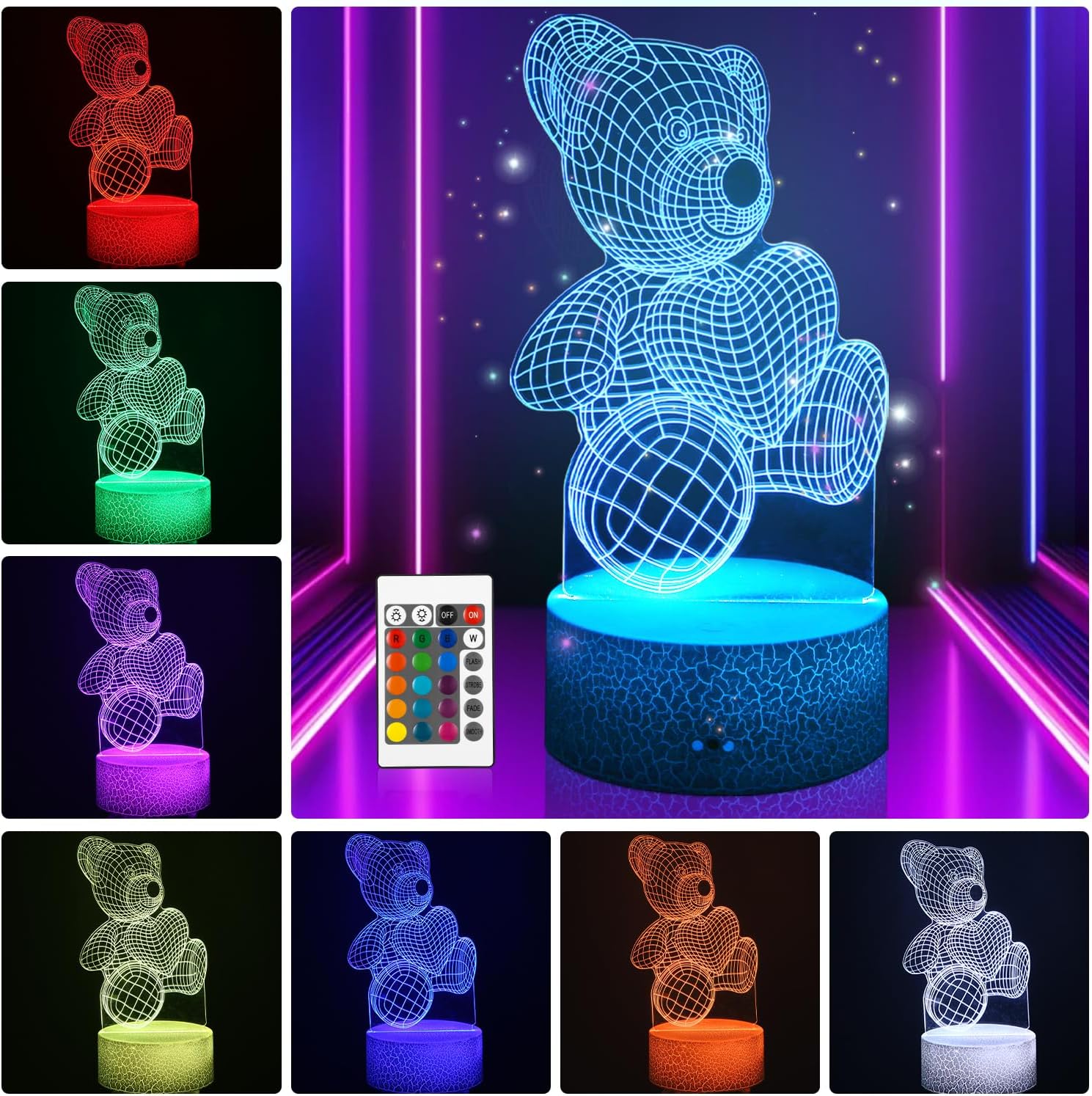 3D Acrylic USB LED Neon Night Light Decoration