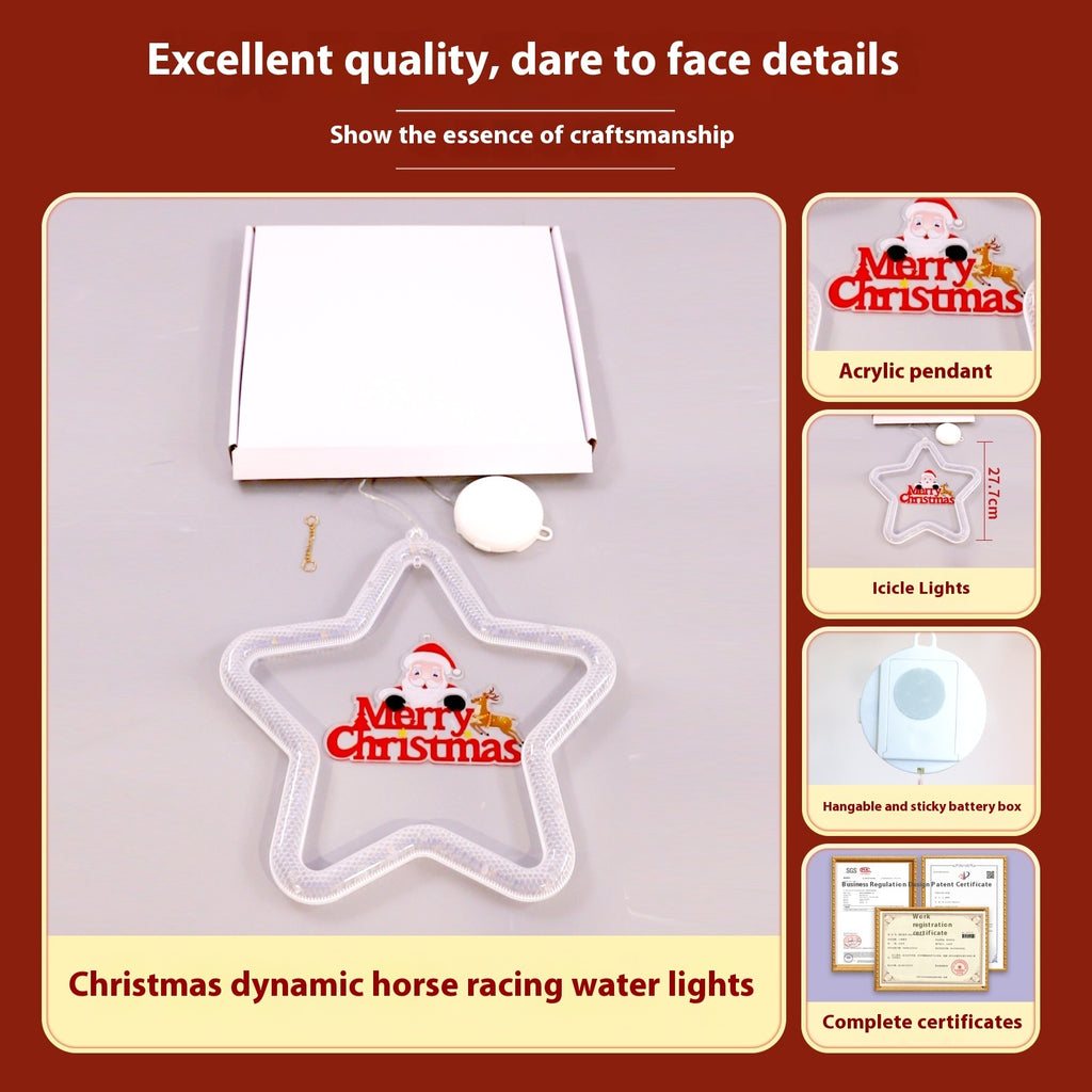 Christmas LED Star Pendant Window Door Lights
