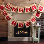 Merry Christmas Sackcloth Flag Christmas Banner