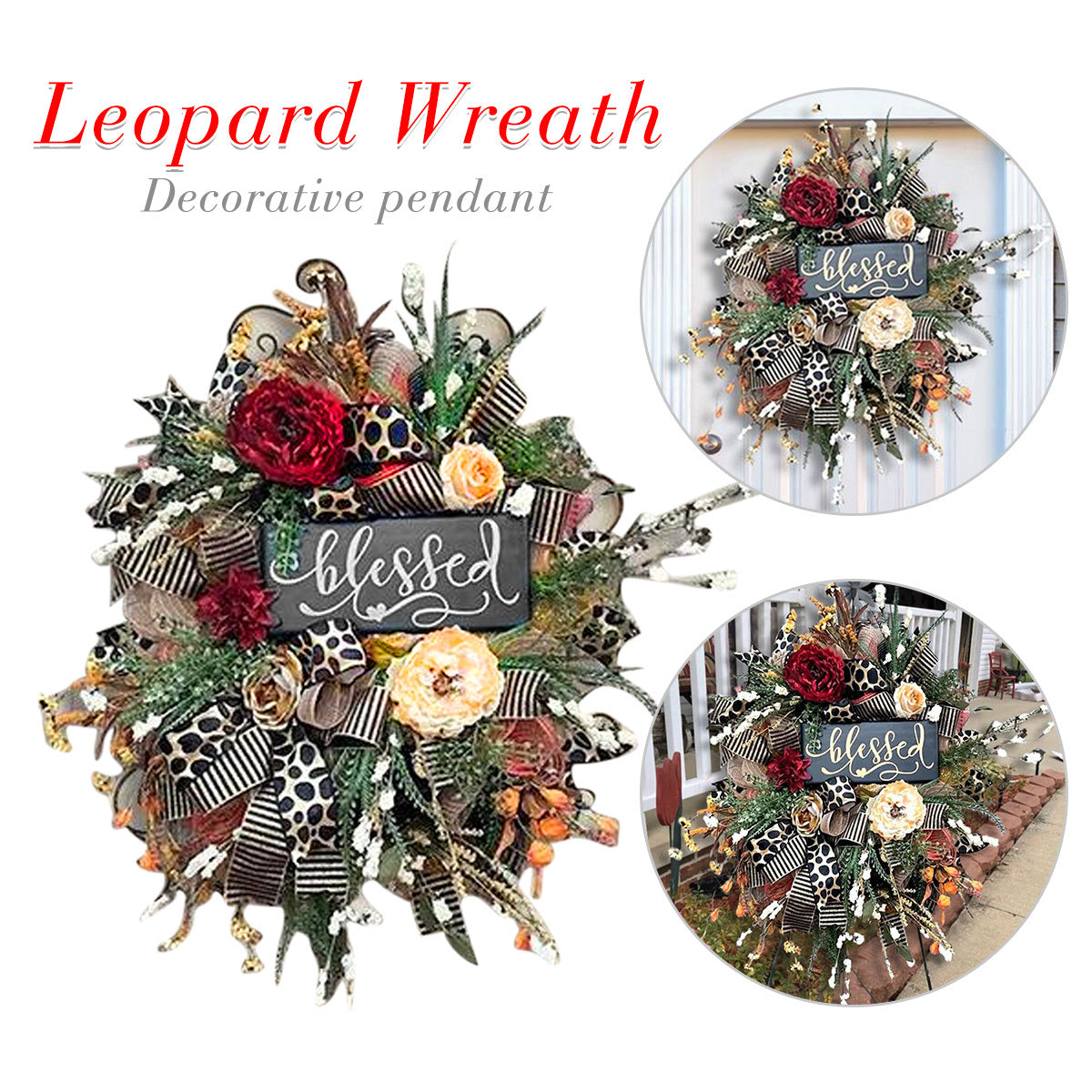 Fall Cheetah Wreath Gorgeous Autumn