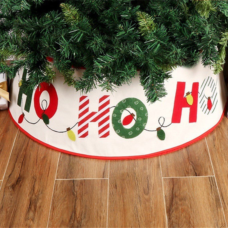 Creative Letters Christmas Tree Skirt Home Decorations