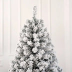 Pre-lit Snow Flocked Artificial Christmas Tree 7'