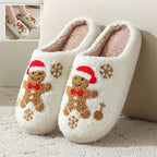 Christmas Snowflake Gingerbread Slippers Winter
