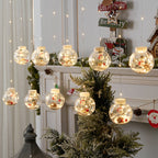 10-Piece LED Wishing Ball Christmas Curtain Lights