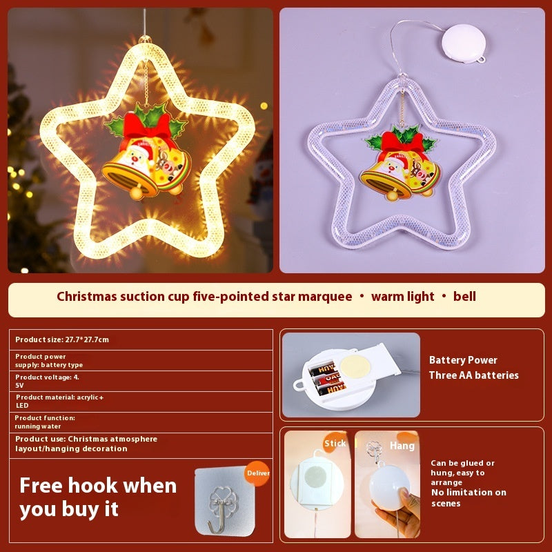 Christmas LED Star Pendant Window Door Lights