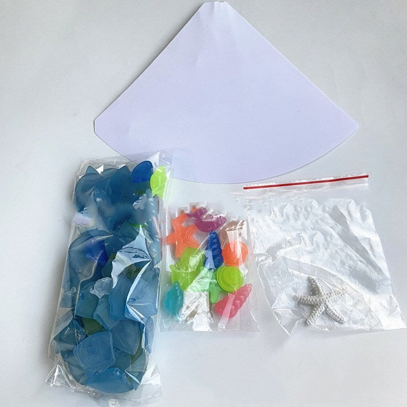 DIY Christmas Decoration Blue Christmas Tree Glass Unique Decoration
