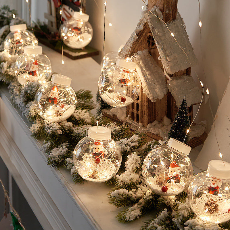 10-Piece LED Wishing Ball Christmas Curtain Lights