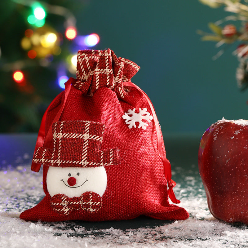 Santa Claus Gift Christmas Eve Fruit Portable Gift Bag