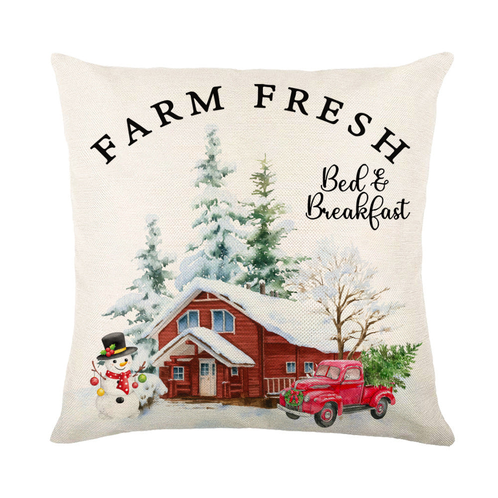 Christmas Decorations Square Pillow Covers Sofa