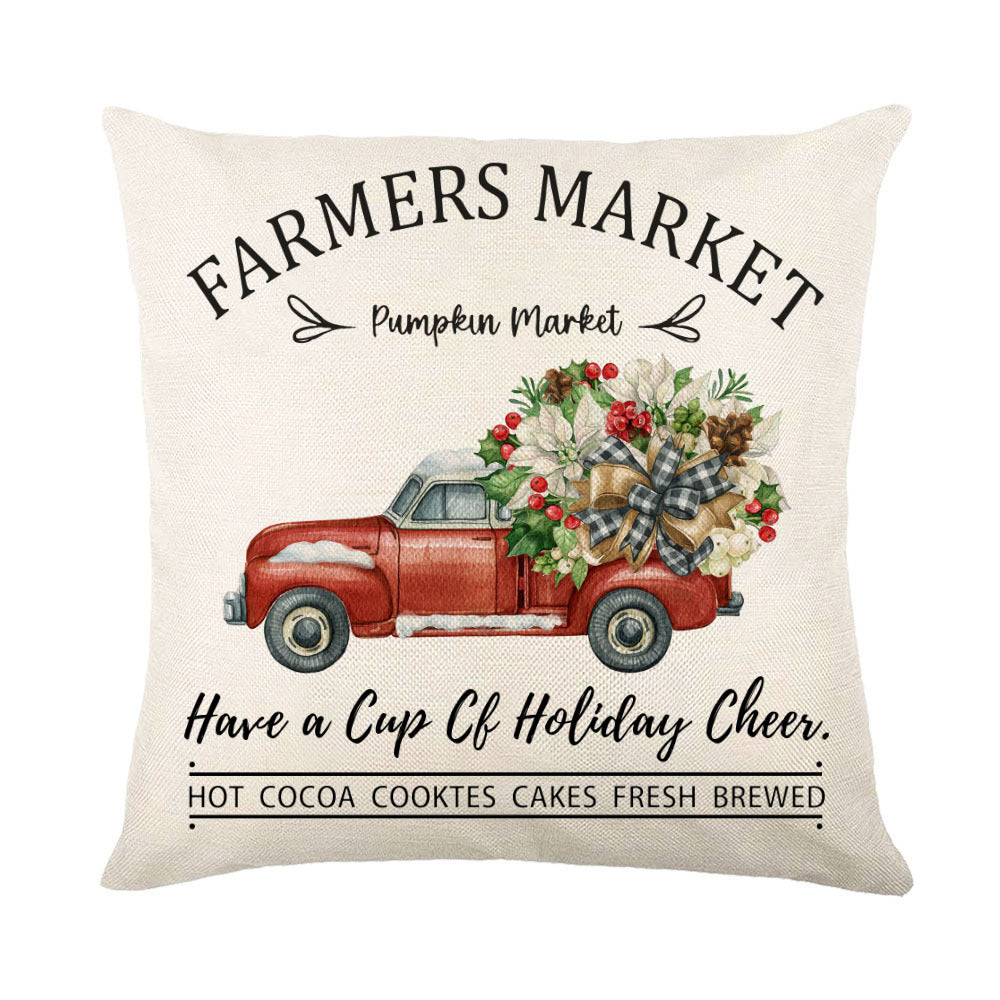 Christmas Decorations Square Pillow Covers Sofa