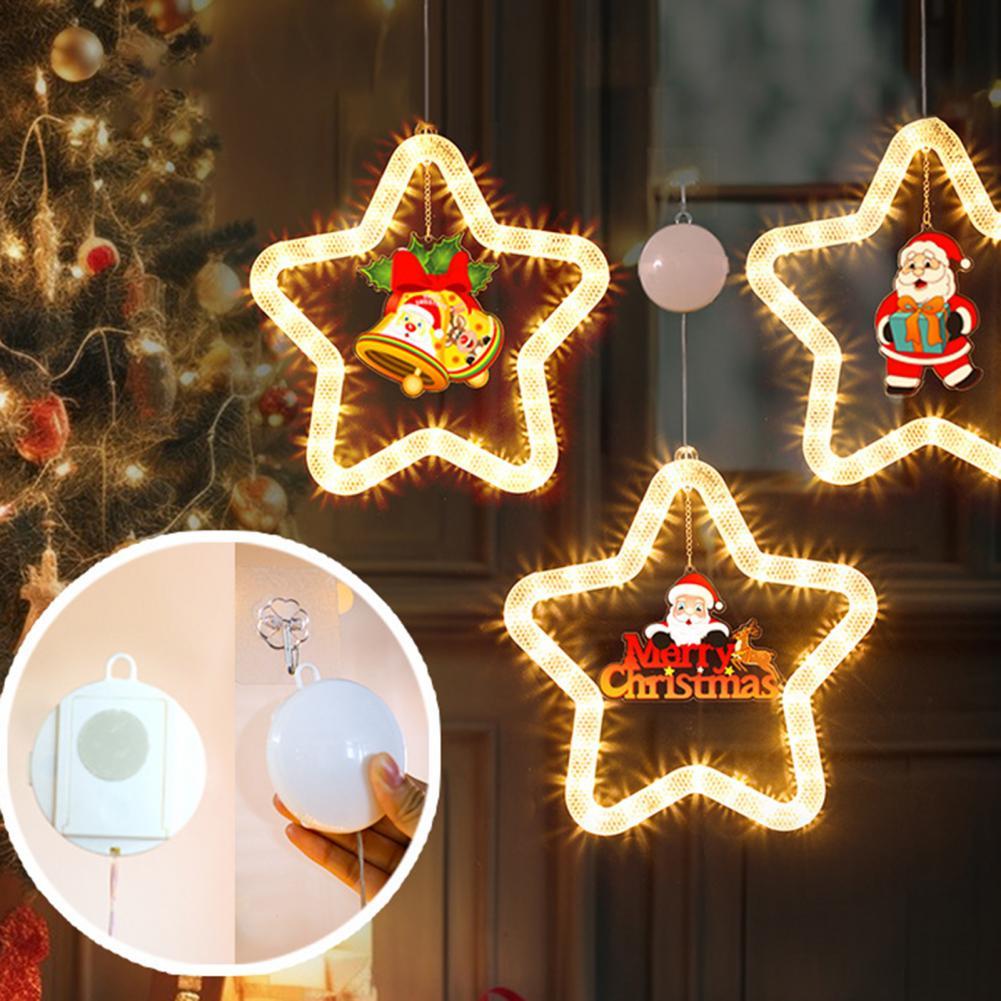 Christmas LED Star Pendant Window Door Lights