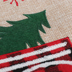 Christmas Tree Skirt - Car Themed Linen Base Decoration 77cm