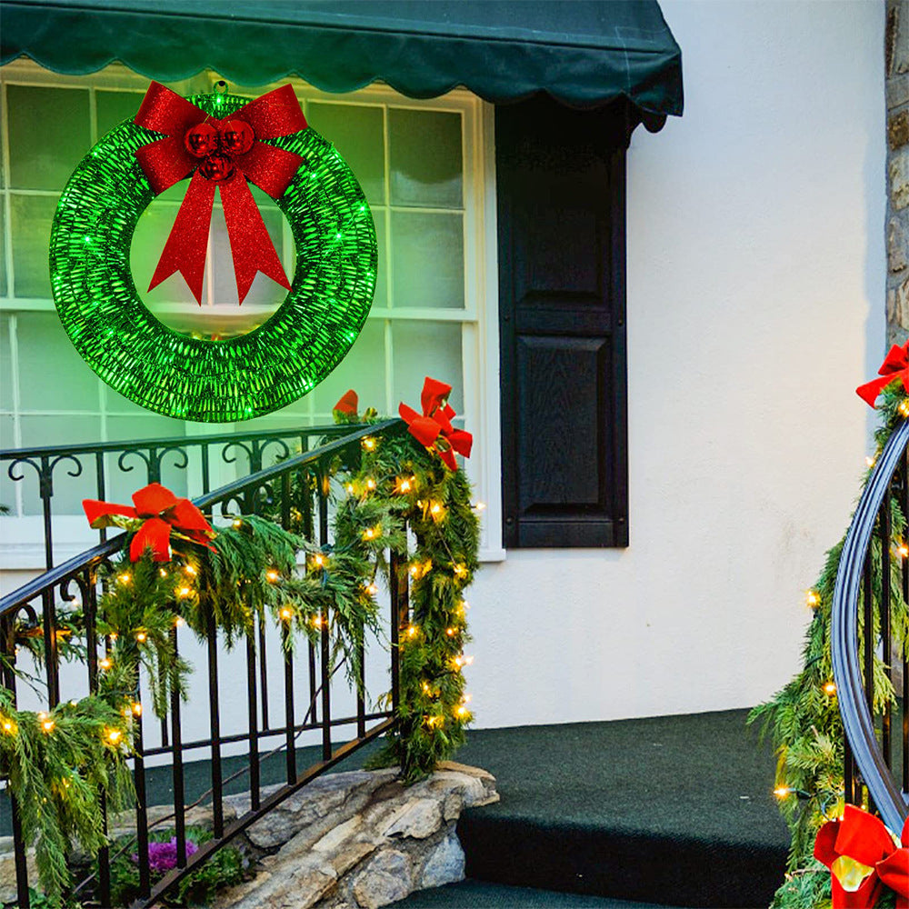 Luminous LED Warm Light Metal Luminous Wreath