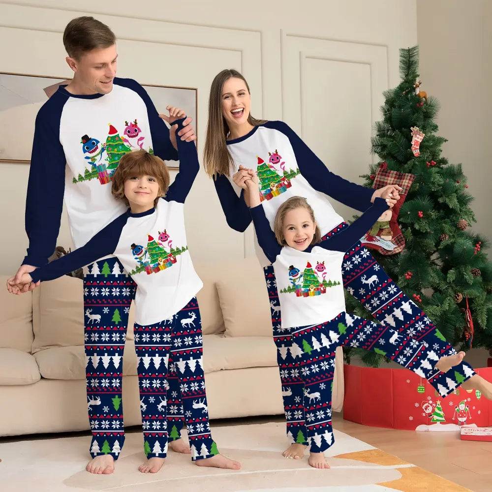 Family Matching Christmas Pajamas Set Xmas Long Sleeve