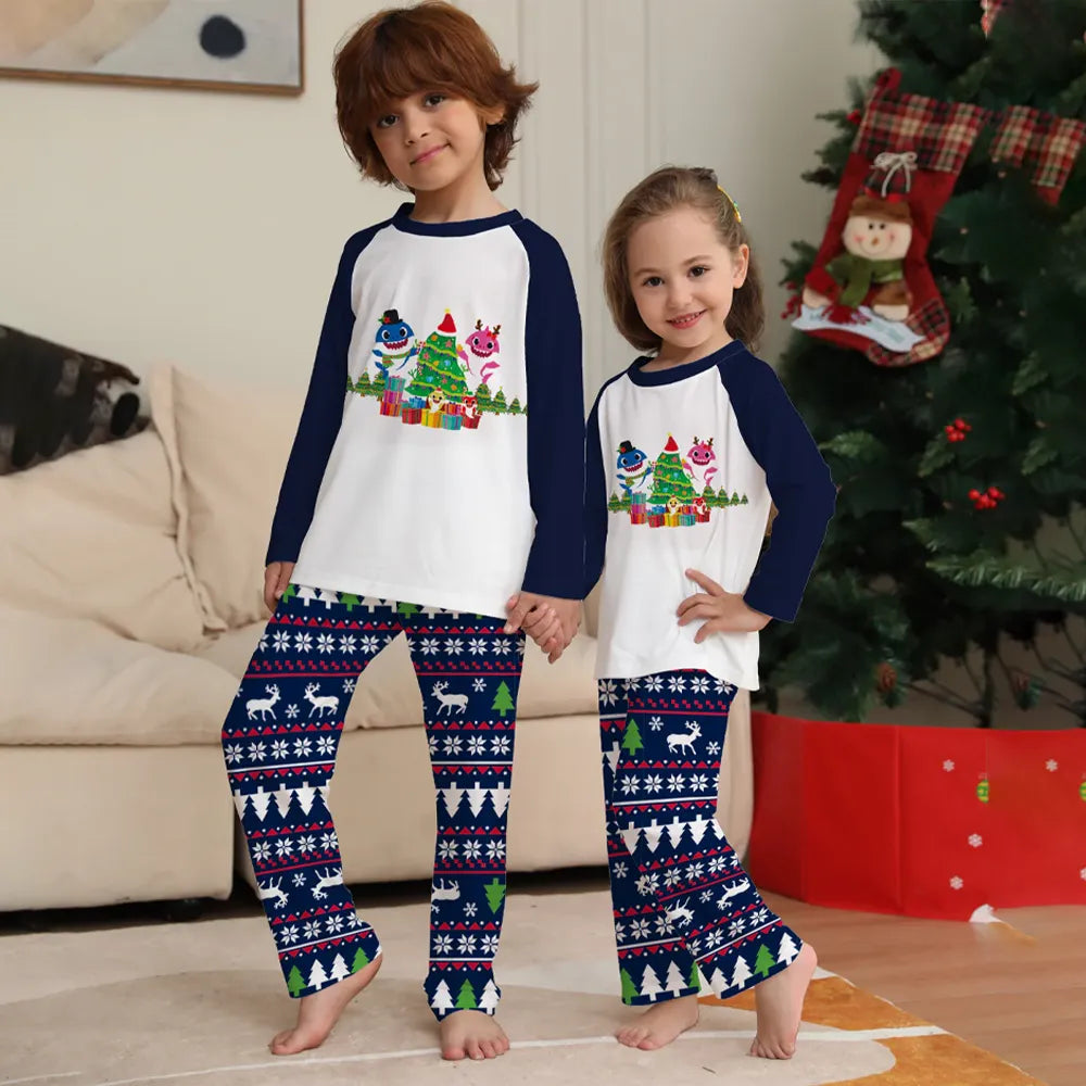 Family Matching Christmas Pajamas Set Xmas Long Sleeve