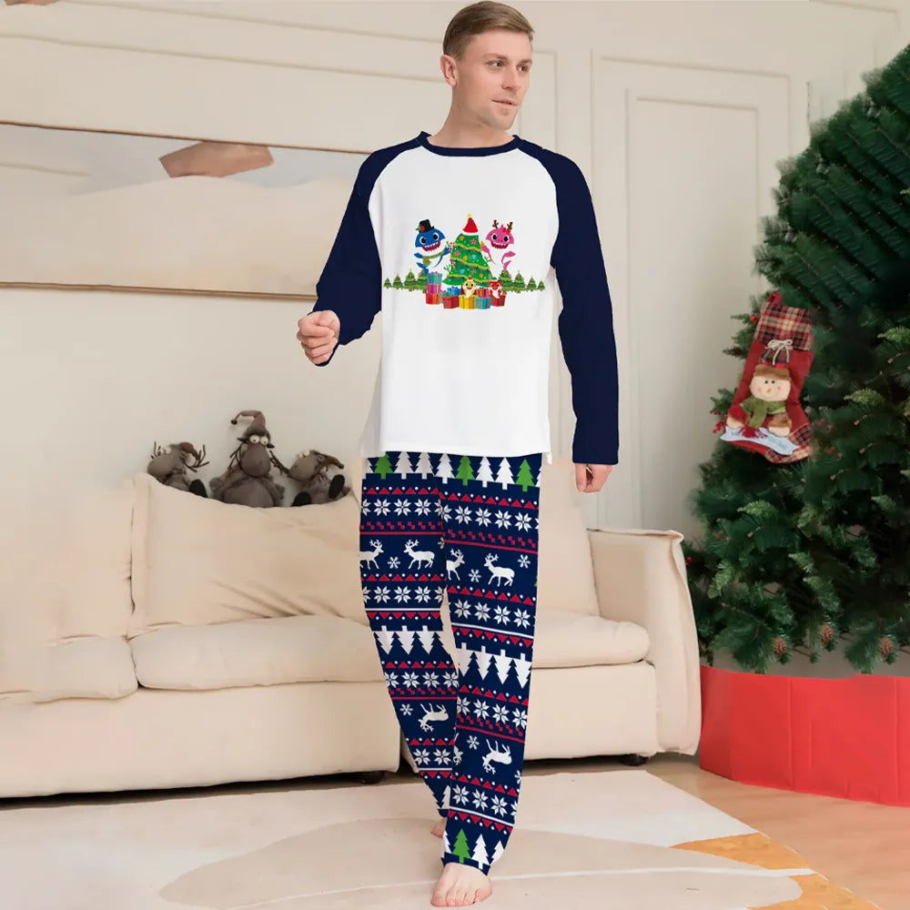 Family Matching Christmas Pajamas Set Xmas Long Sleeve