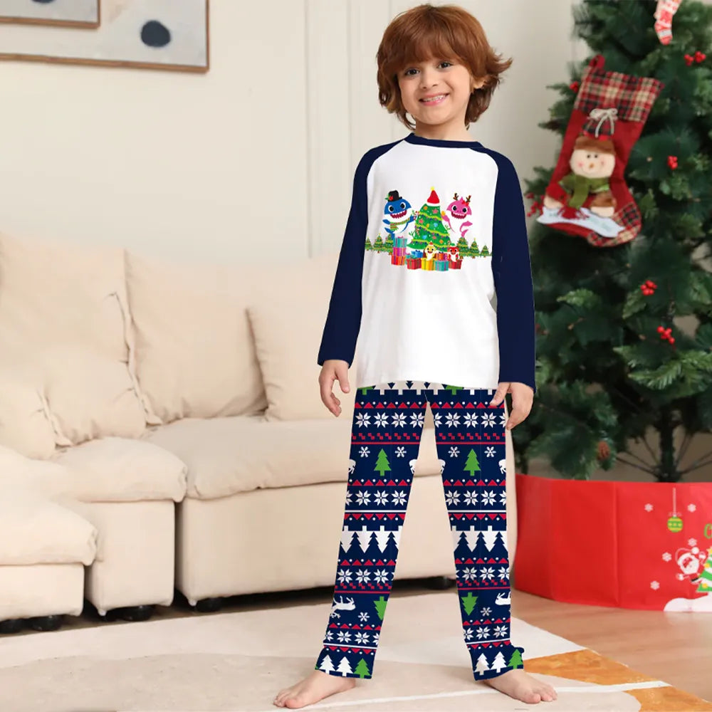 Family Matching Christmas Pajamas Set Xmas Long Sleeve