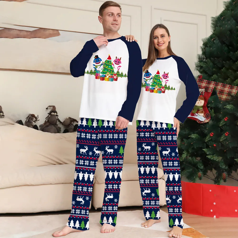 Family Matching Christmas Pajamas Set Xmas Long Sleeve
