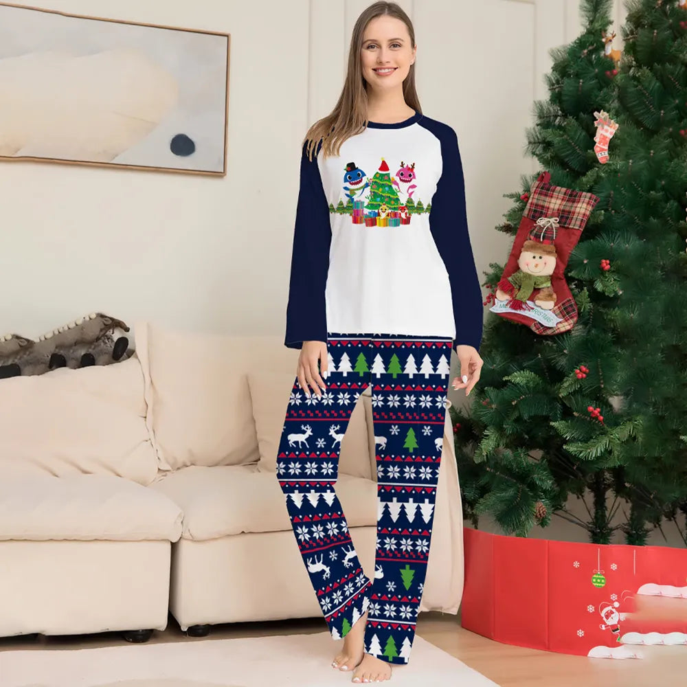 Family Matching Christmas Pajamas Set Xmas Long Sleeve