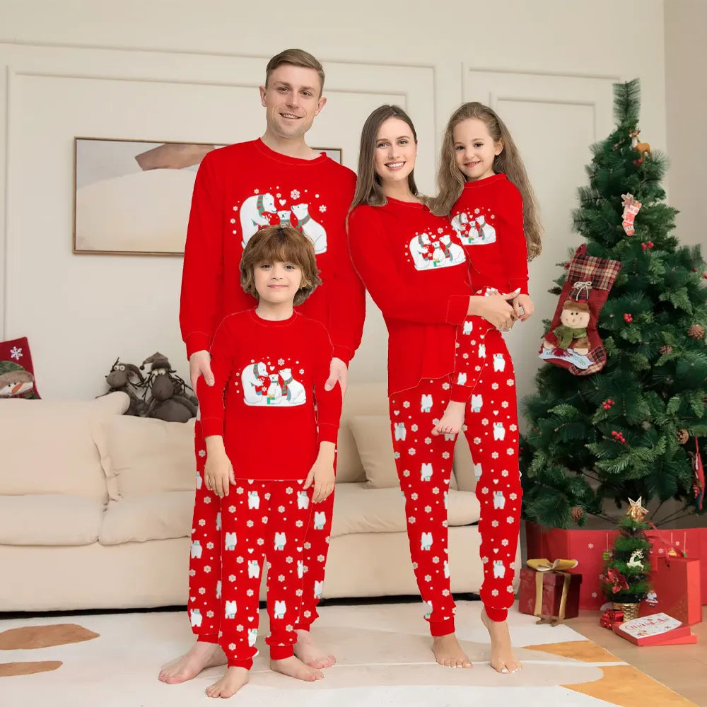 Christmas Family Red Pajamas Sets