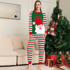 Family Christmas Pajamas Matching Sets Red Stripe, Long Sleeve