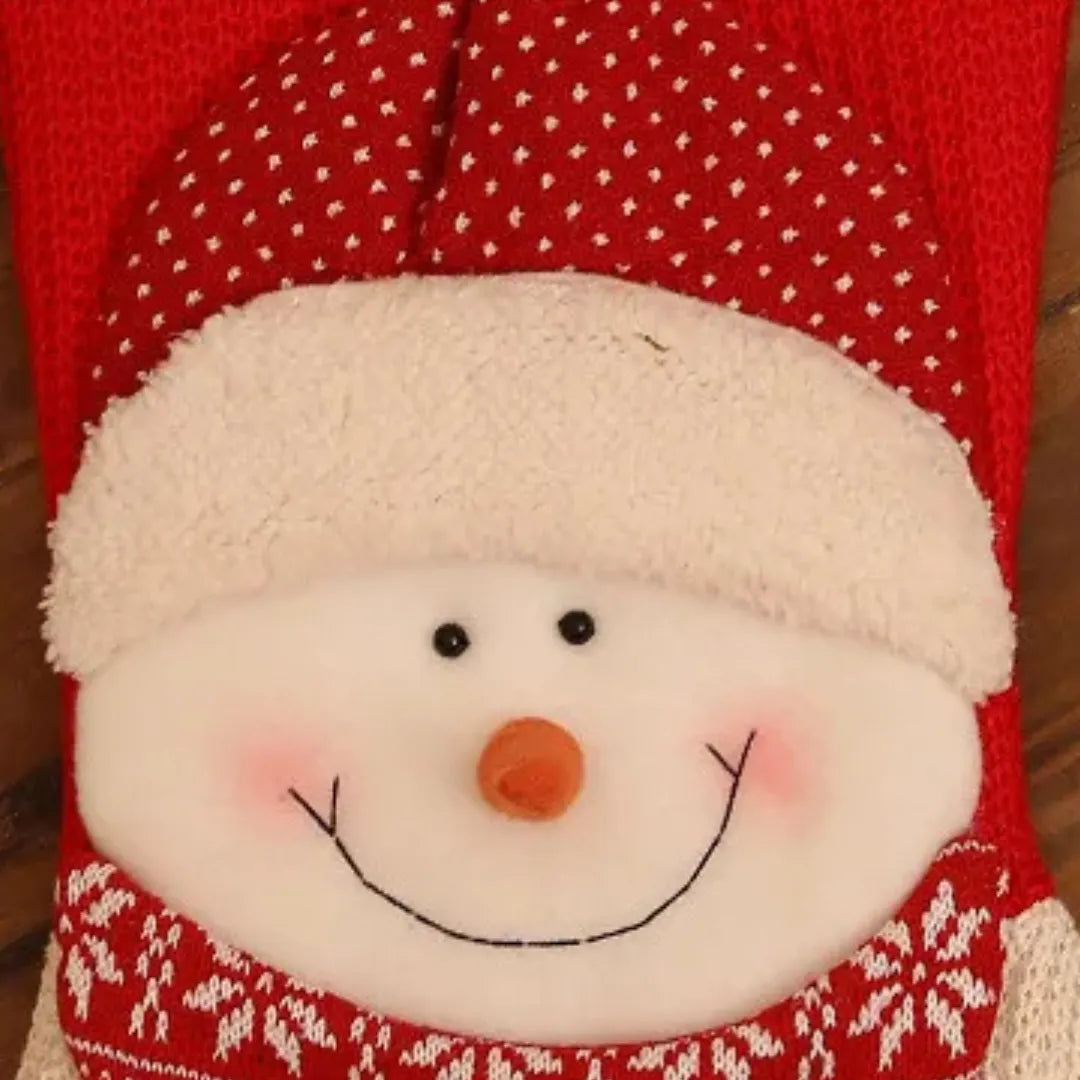 Santa Claus & Snowman Fireplace Decoration Christmas Stocking