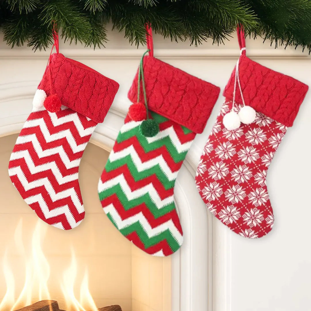 Festive Christmas Pattern Decoration Stocking