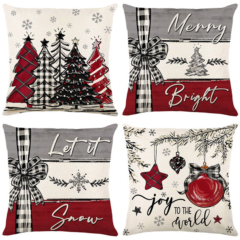 Christmas Cushion Cover Pillowcase Merry Christmas Decor For Home