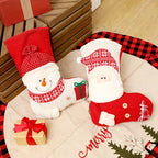 Santa Claus & Snowman Fireplace Decoration Christmas Stocking