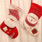 Santa Claus & Snowman Fireplace Decoration Christmas Stocking