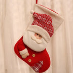 Santa Claus & Snowman Fireplace Decoration Christmas Stocking