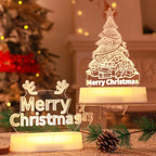 3D Acrylic LED Night Light Ornament for Christmas Decoration