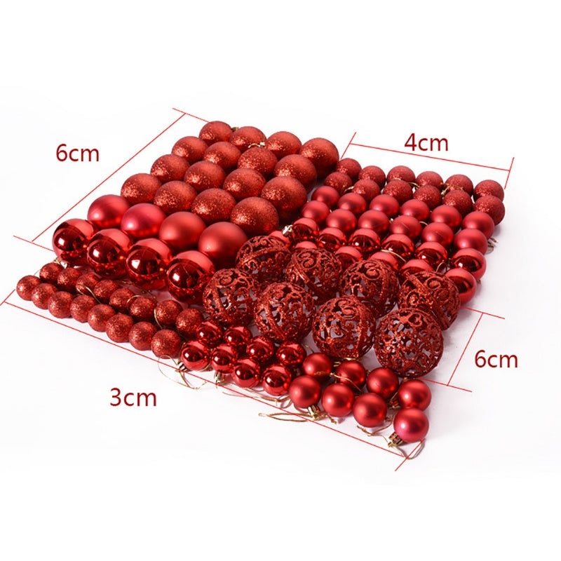 100PCS Ball-Shaped Christmas Ornaments