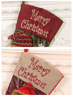 Red Pearl Oldman, Snowman Fireplace Decoration Christmas Stocking